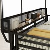 Sapphtopaz Metal High Loft Bed with Stairs, Desk, Safety Guardrail & Storage Shelves, Versatile Gaming Loft for Kids, Teens, Space-Saving - 2 of 4