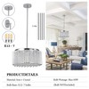 Crystal Chandelier, K9 Crystal Modern Round Chandelier, Large Raindrop Luxury Pendant Ceiling Light For Dining Room Entryway Foyer Staircase - 3 of 4