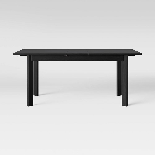 Bombelli Modern Dining Table with Extension Leaf Black Project 62, by