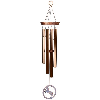 Bronze and Teak Finish Equestrian Spirit Wind Chime, 26"