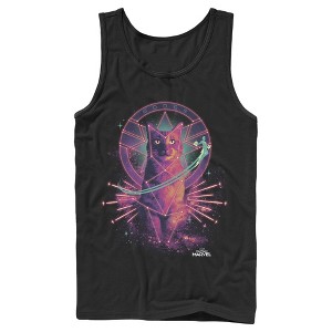 Men's Marvel Captain Marvel Galactic Goose Cat Tank Top - 1 of 4