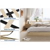 homfan  Solid Wood Platform Bed, Modern Minimalist Floor-Standing Bed Frame with Strong Wooden Slats - 3 of 4