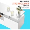 AMERLIFE 70" High Gloss TV Stand with LED Lights, Storage Cabinet & Shelf, Fits 80" TVs - 4 of 4