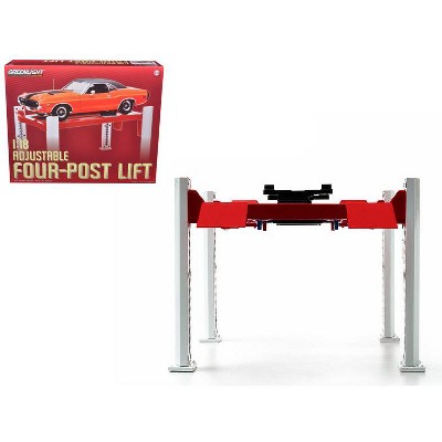 Four Post Lift Red For 1/18 Scale Diecast Model Cars By Greenlight : Target