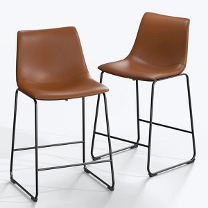 Dreama Retro Side Chair Dining Chair with Metal Legs for Kitchen, Living, Dining Room, Set of 2,The Pop Home - 1 of 4