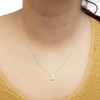 Haus of Brilliance Silver 1/10 Ctw Diamond Inlaid Cross Dog Tag Pendant Necklace - 18" - 4 of 4