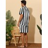Lars Amadeus Men's Hawaiian Stripes Beach Shirt and Shorts Sets 2 Pieces - 3 of 4