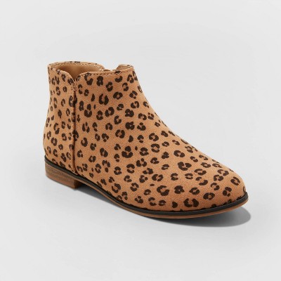 animal print short boots