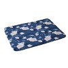 Deny Designs BlueLela Rabbits and Flowers Memory Foam Bath Rug: Microfiber, Machine Washable, 1'9"x2'10" - 2 of 4