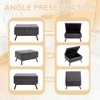 MOONMISS Mid-Century Modern Square Coffee Table Storage Bench, Assembled, Suitable for Living Room - 3 of 4