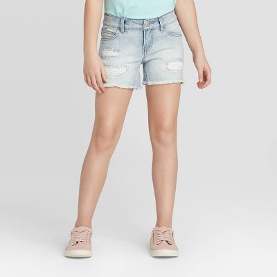 destructed jean shorts