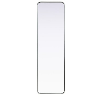 Elegant Lighting Contour Metal Rectangle Mirror 18x60 in Silver