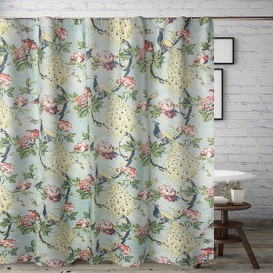 Pavona Enchanted Garden Shower Curtain 72" x 72" by Greenland Home Fashion - 1 of 4