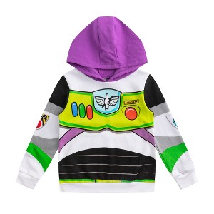 Disney Toy Story Buzz Lightyear Boys Pullover Hoodie for Toddler and Little Kids White - 1 of 4
