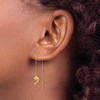 Black Bow Jewelry 8 x 45mm (1 3/4 in) 14k Yellow Gold Polished Dolphin Threader Earrings - 3 of 4