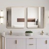PexFix 30" x 36" Bathroom Mirror for Over Sink Wall Mirror Gold Metal Frame Rounded Rectangular Vanity Mirrors for Bedroom Living Room Entryway Decor - 3 of 4