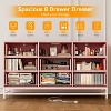 59 Inch Modern White Dresser With 8 Drawers Built In Charging Station Led Lights Two Ac Outlets Two Usb Ports Open Shelf Anti Tip Safety For Bedroom - 4 of 4