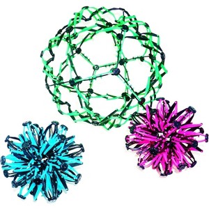 4E's Novelty Expandable ball toy sphere - stress balls for kids and adults - breathing aid ball for relaxation, Huberman sphere for all ages 3 pack - 1 of 4