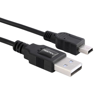 Insten Mini USB 2-in-1 Data and Charging Cable (2.0 A to 5-Pin Mini B) for Camera PC MP3 MP4 Speaker Garmin Gps