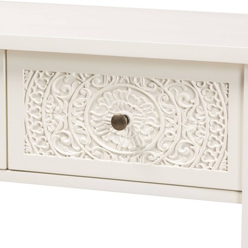 Lambert Wood 2 Drawer Console Table White Baxton Studio Target