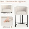Arceso 26 Inch Counter Height Bar Stool, Modern Barrel Counter Stools , Black Metal Frame, Linen Fabric Upholstered Barstools for Kitchen Islands - 4 of 4