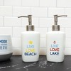 Pavilion Gift Company - Live Love Beach - Ceramic Soap/Lotion Dispenser - Soap Dispensers - 3 of 4