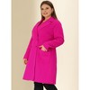 Agnes Orinda Women's Plus Size Winter Notched Lapel Double Breasted Pockets Long Overcoats - 4 of 4