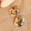 SOHI Women's California Gold Party Stud Earrings - 2 of 4