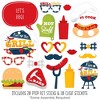 Big Dot of Happiness Fire Up the Grill - Summer BBQ Picnic Party Photo Booth Props Kit - 20 Count - 2 of 4