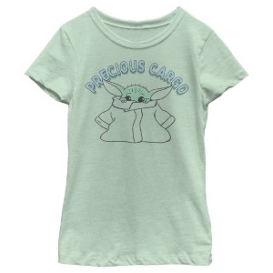 Girl's Star Wars The Mandalorian The Child Precious Cargo T-Shirt - 1 of 3