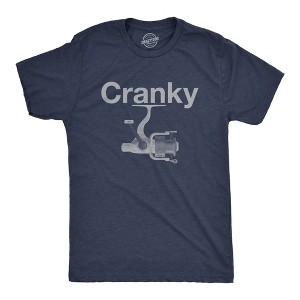 Mens Funny T Shirts Cranky Sarcastic Fishing Graphic Novelty Tee For Men - Crazy Dog Men's T Shirt - 1 of 4