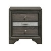 Vynxaria Contemporary Grey 3-Drawer Nightstand, 2 Regular Drawers + Felt-Lined Jewelry Drawer, 3/4 Extension Design, Modern Sleek Style - 3 of 4