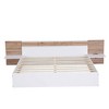 CAVINAS Queen Size Platform Bed Modern Wooden Bed Frame with Headboard, 2 Storage Drawers, 2 Bedside Shelves and Sockets for Bedroom - 4 of 4