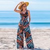 Women's Tropical Floral Print Wide Leg Jumpsuit - Cupshe - 3 of 4