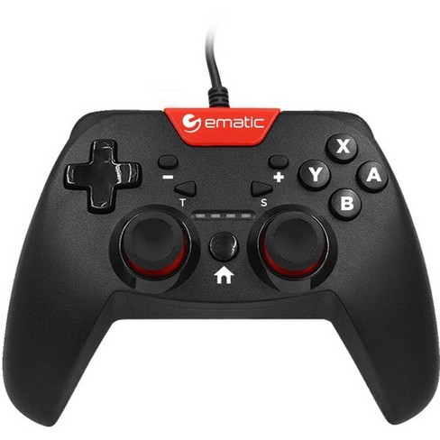 Ematic Nintendo Switch Wired Controller Black Red Compatible W Nintendo Switch Usb Connectivity Pc Compatible 7 2 Ft Flexible Cable Target