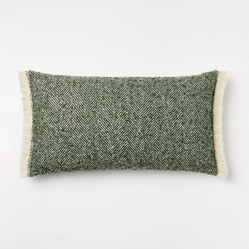 Herringbone with Frayed Edges Throw Pillow - Threshold™ designed with Studio McGee, 1 of 11