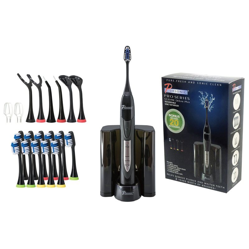 Pursonic Rechargeable Electric Toothbrush with Bonus Value Pack, 1 of 4