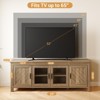 Farmhouse TV Stand for TV up to 65", Gaming Entertainment Center, TV Console Table with Doors & Storage Cabinets - 2 of 4