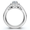 Pompeii3 1 1/10Ct Cushion Halo Diamond Engagement Ring & Matching Band Gold/Pt Lab Created - 2 of 4