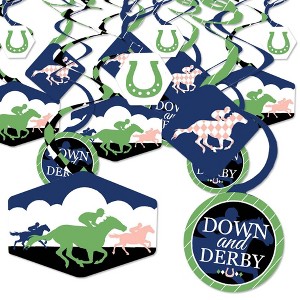 Big Dot of Happiness Kentucky Horse Derby - Horse Race Party Hanging Decor - Party Decoration Swirls - Set of 40 - 1 of 4