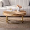 PAGED Coffee Table with Metal Legs,Modern Round Tea Table,Center Table for Livng Room - 2 of 4
