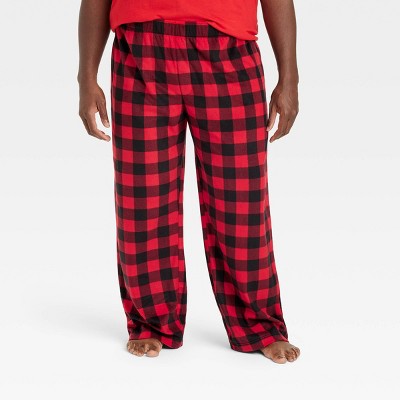 WonderShop Brandclub Men s Big Tall Buffalo Check Microfleece Holiday Matching Family Pajama Pants Wondershop Red 5XLT