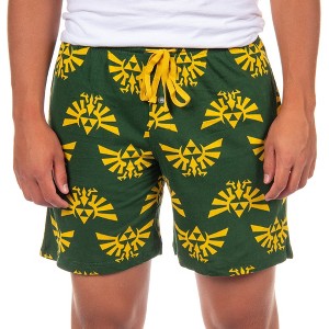 Seven Times Six Nintendo The Legend of Zelda Pajamas Men's Royal Hyrule Crest PJ Lounge Shorts - 1 of 4