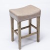 TROPOW 26" PU Leather Counter Stools, Modern Nailhead Trim Saddle Barstools, Island Chairs, Backless Upholstered Counter Height Stools - 4 of 4