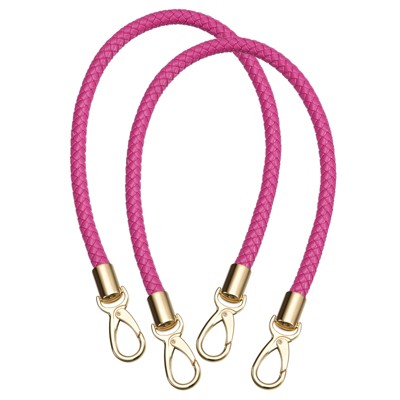 Unique Bargains PU Braided Soft Waterproof Women's Handbag Leather Purse Strap 2 Pcs
