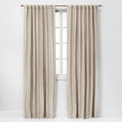 1pc 52"x84" Room Darkening Faux Silk Window Curtain Panel Ivory - Threshold™
