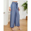 WhizMax Wide Leg Pants for Women High Waisted Business Work Casual Adjustable Tie Knot Dress Pants - 4 of 4