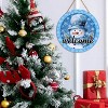 Lomsoe Christmas Wooden Hanging Decor Welcome Door Sign Snowman Wooden Farmhouse Wall Front Door Hanger Christmas Sign Christmas Gift - 3 of 4