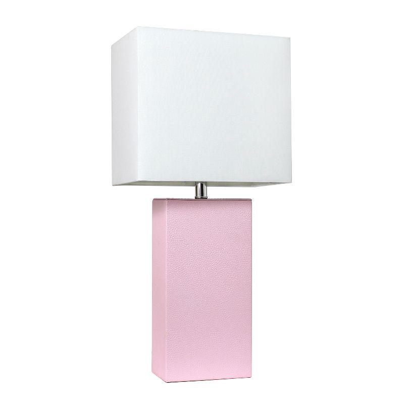  21" Monaco Avenue Modern Leather Table Lamp - Elegant Designs, 1 of 5