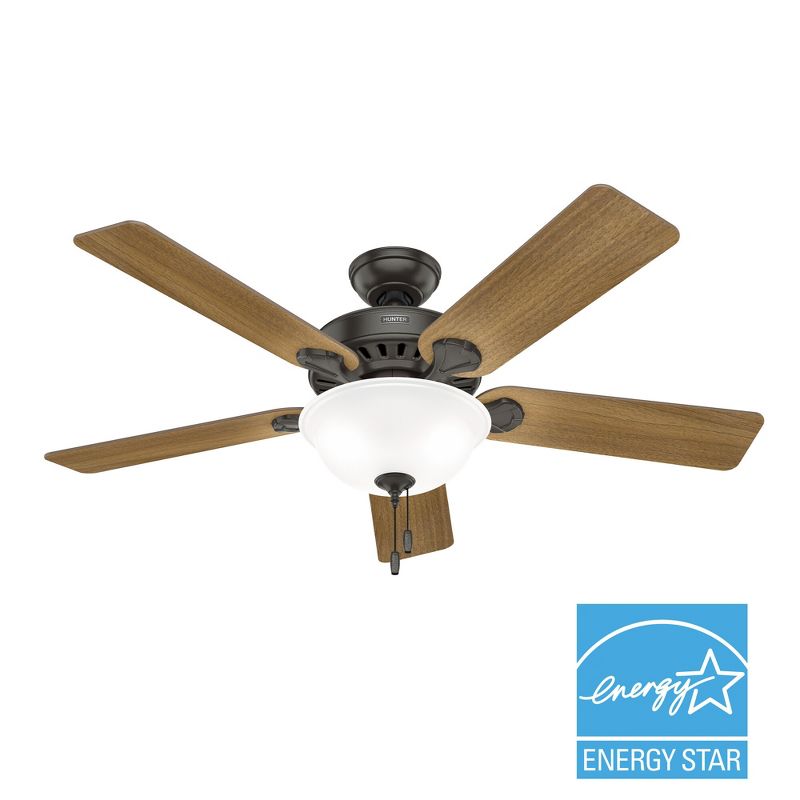 52" Pro's Best Ceiling Fan with Light Kit and Pull Chain (Includes LED Light Bulb) - Hunter Fan, 2 of 17